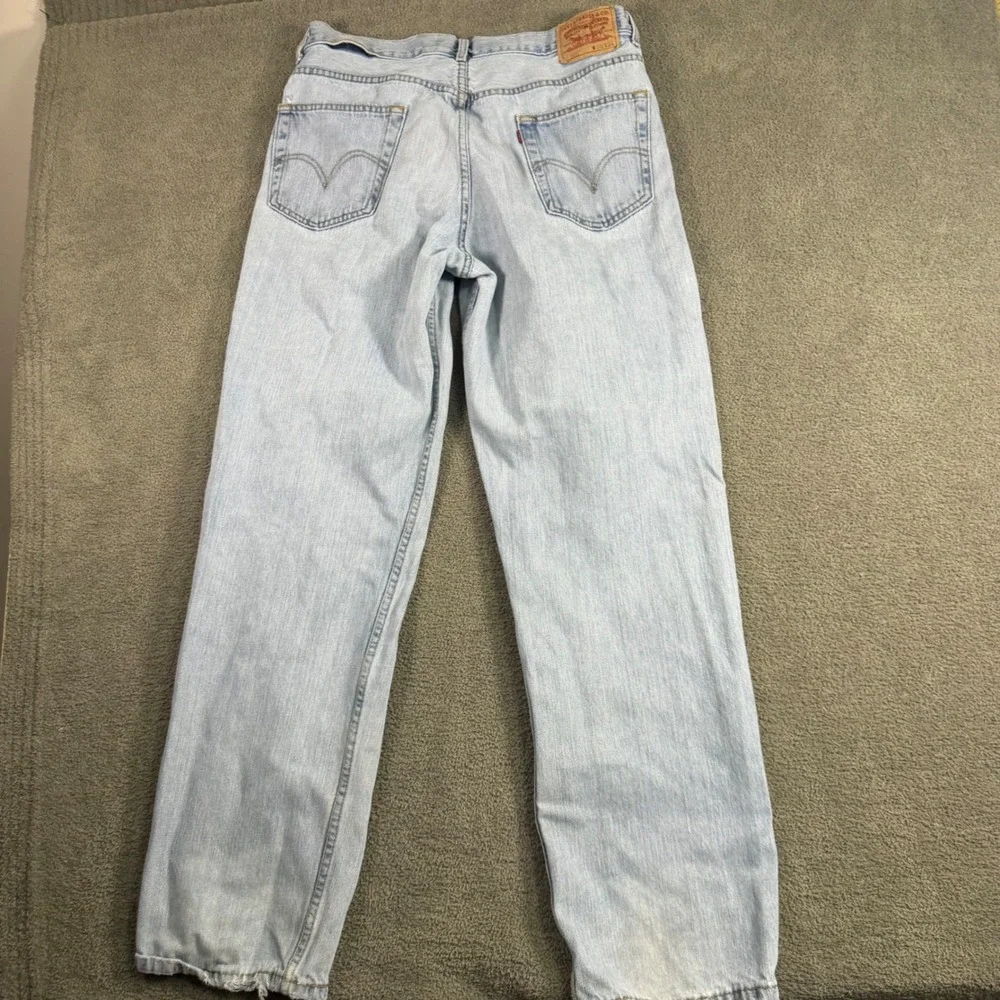 Levis 505 Regular Fit Mens Jeans Light Wash Blue Straight Leg 36x34 100% Cotton